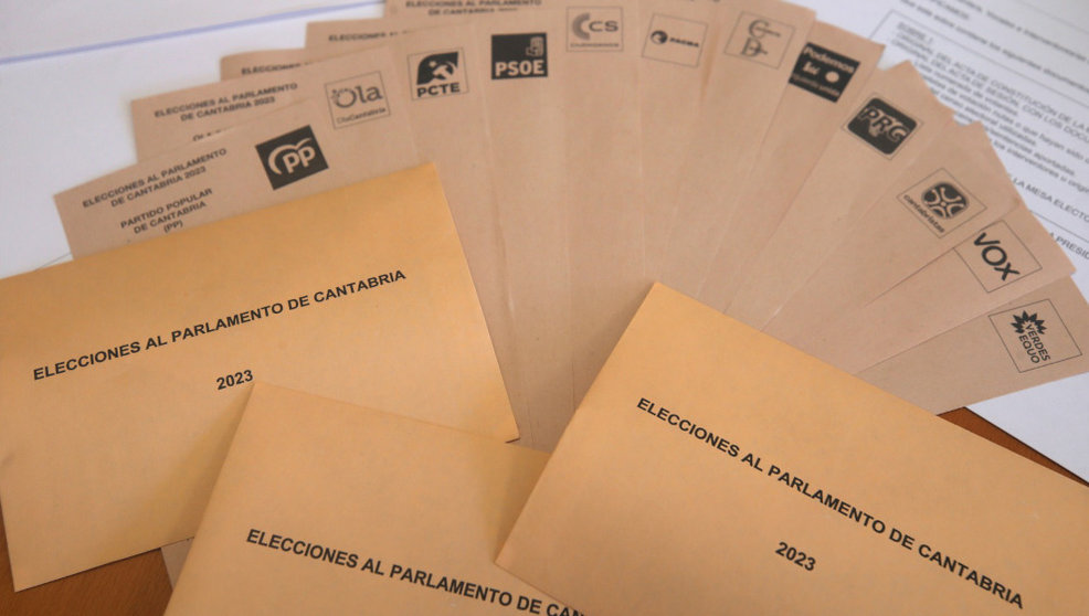 Imagen de las papeletas para las elecciones de este 28M
