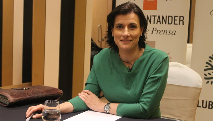 La alcaldesa de Santander, Gema Igual, durante la entrevista en el Club de Prensa Pick