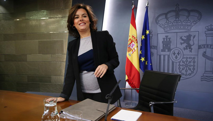 La vicepresidenta del Gobierno de España en funciones, Soraya Sáenz de Santamaría