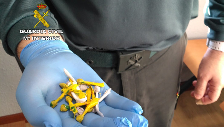 Dosis de heroína incautadas por la Guardia Civil