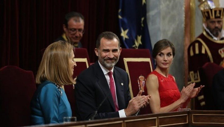 El Rey Felipe VI y la Reina Letizia, en el Congreso de los Diputados