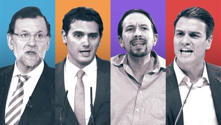 Mariano Rajoy, Albert Rivera, Pablo Iglesias y Pedro Sánchez