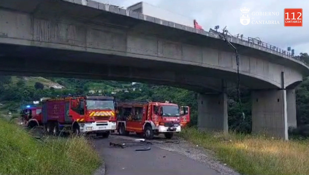 Accidente en el viaducto de Ontón