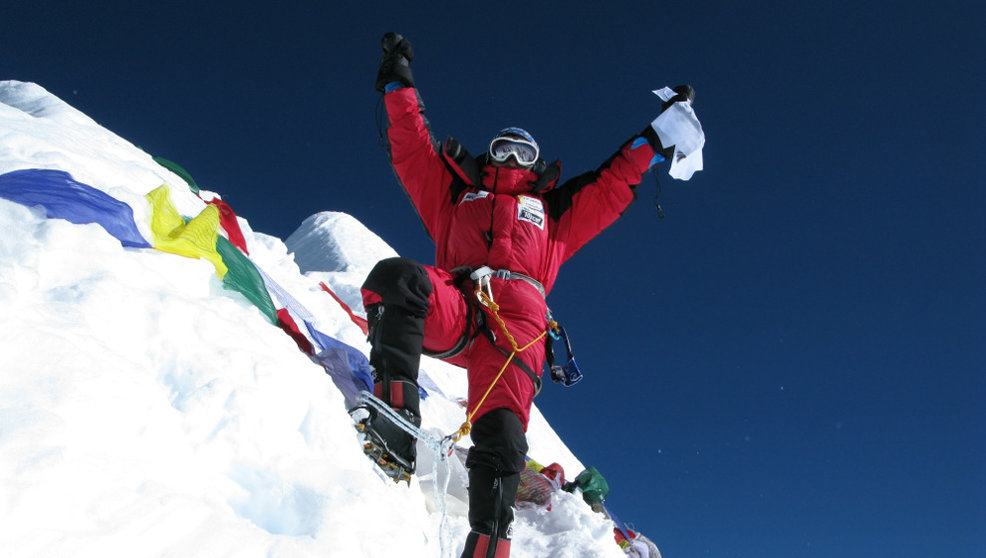 La alpinista Rosa Fernández, en una de sus expediciones