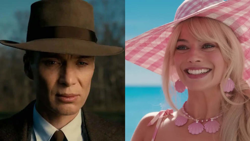 Fotogramas de las películas 'Oppenheimer' y 'Barbie'