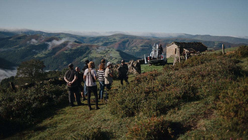 Un instante del rodaje de 'Segunda muerte' en Cantabria