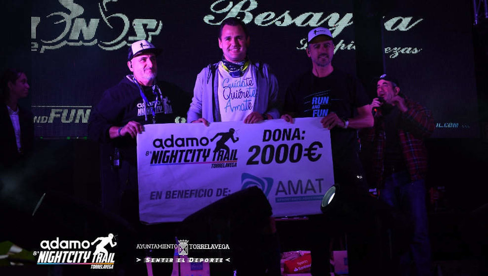 La Adamo Night City Trail donó 2.000 euros a AMAT