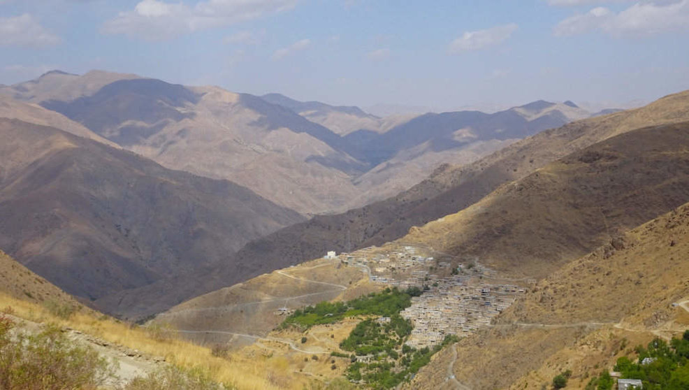 La aldea de Dulab entre las montañas del Kurdistan