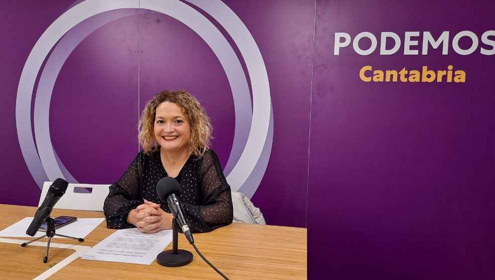La coordinadora autonómica de Podemos Cantabria, Mercedes González