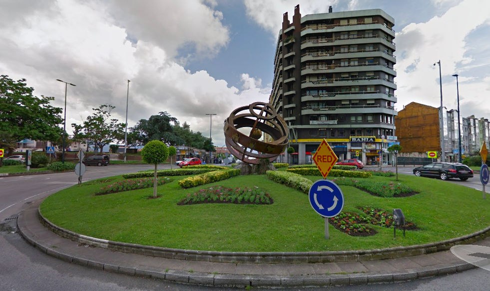 Rotonda de Cuatro Caminos, Santander | Foto: Google Maps
